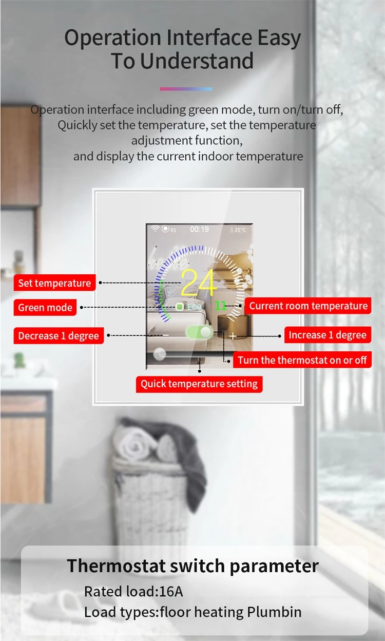 LANBON LCD Wifi Mesh Smart Thermostat Switch L8-HT 04 LANBON LCD Wifi Mesh Smart Thermostat Switch L8-HT 04